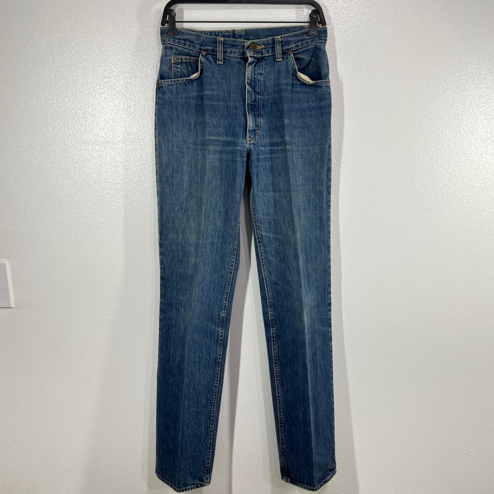 Vintage Lee Juniors High Rise Straight Leg Jeans Made in USA Sz 13‎ 80s Retro